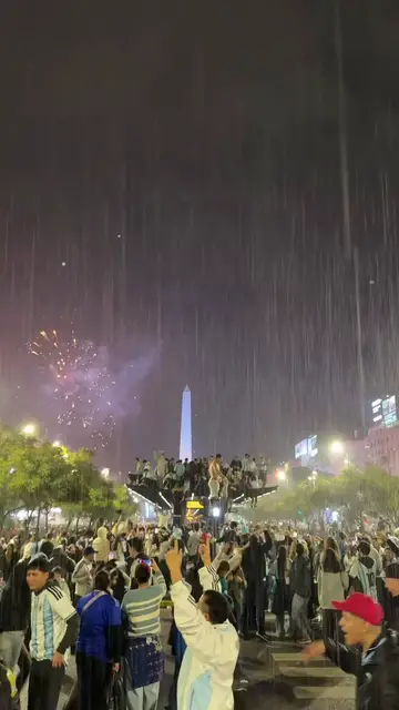 Video thumbnail for Rain Soaked Argentina Celebrates 2026 World Cup Semi Final Win