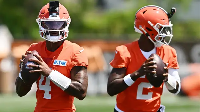 Video thumbnail for Cleveland Browns QB Battle Heats Up: Will Watson Start?