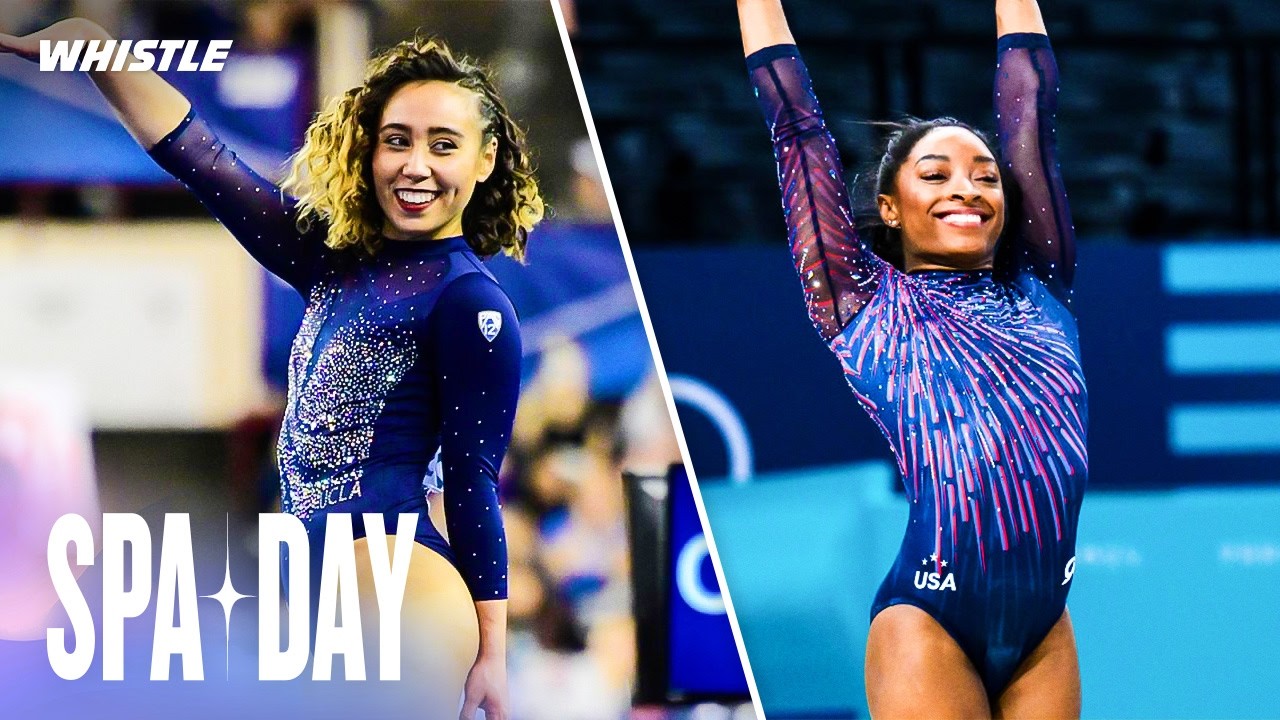 Video thumbnail for Katelyn Ohashi Called Simone Biles After VIRAL Floor Routine?!
