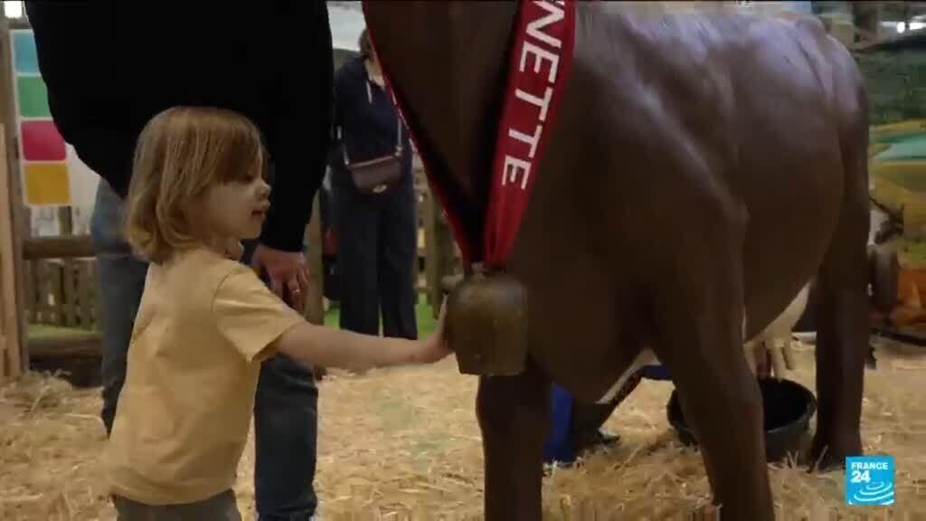 Video thumbnail for Children get taste of rural life at France’s farming show, despite lack of cows