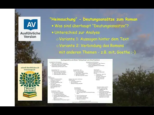 'Video thumbnail for "Heimsuchung" - Deutungsansätze - Übersicht  -dazu die Hypothese: Goethe  als notwendige Ergänzung'