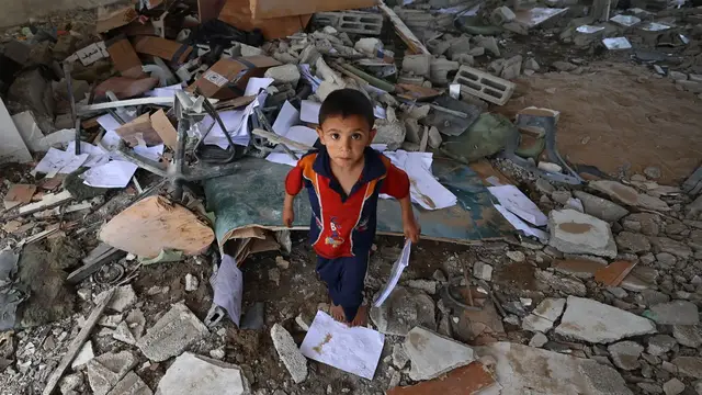 'Video thumbnail for HRW report accuses Israel of unlawful strikes on Gaza schools sheltering displaced Palestinians'