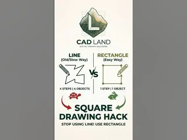 Video thumbnail for Stop Drawing Rectangles with LINE in AutoCAD! 🛑