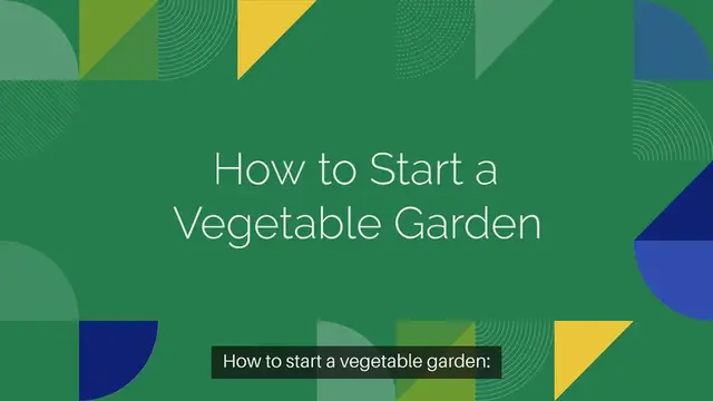 Video thumbnail for How to Start a Vegetable Garden