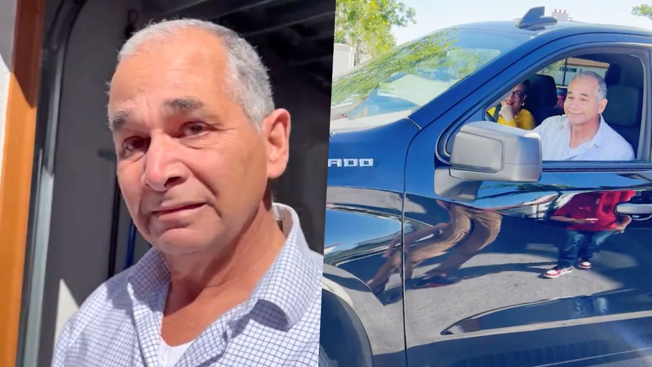 Video thumbnail for Dad Who Persisted With Truck With No AC In Florida Heat Surprised With New Vehicle By Kids