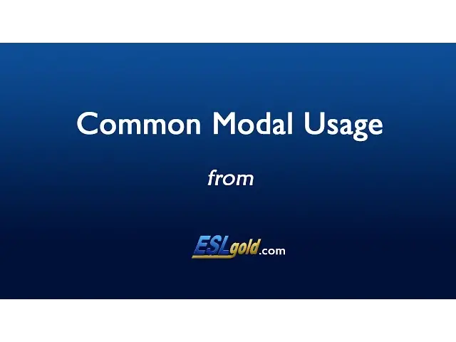 Video thumbnail for ESLgold.com Common Modal Usage Video