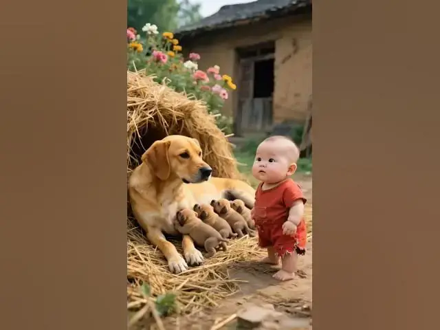 Video thumbnail for Cute Baby Took Puppy 🐶 | Dog Chasing Toddler Funny Ai Animation #ai #shorts