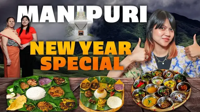 'Video thumbnail for Manipuri Cheiraoba (New Year) Special Thali at Culture Cuisines, Delhi'