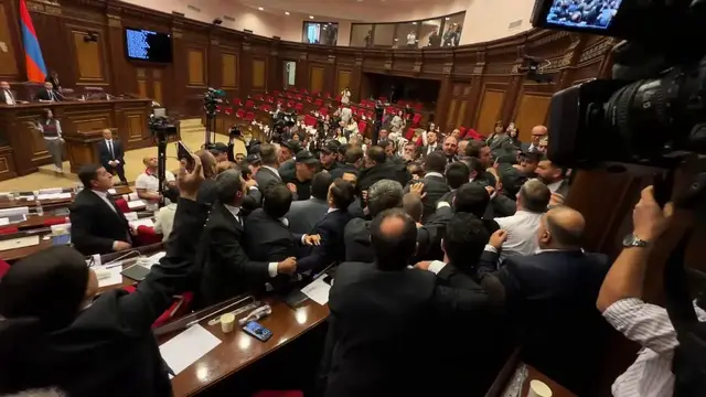 Video thumbnail for Armenia: Armenian Parliament of 9th convocation in session.