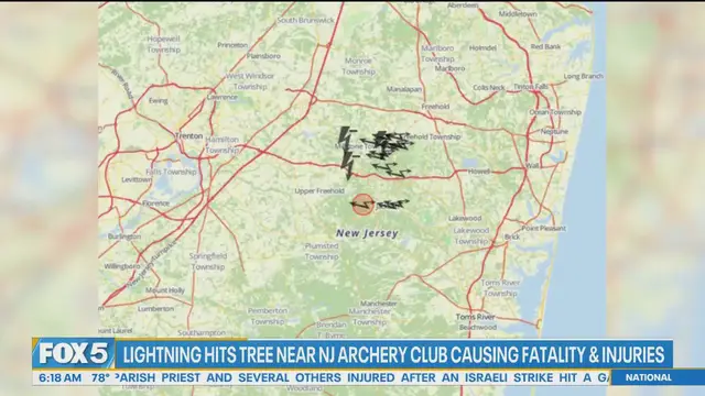 Video thumbnail for Lightning strike kills 1, injures 13 at NJ archery range