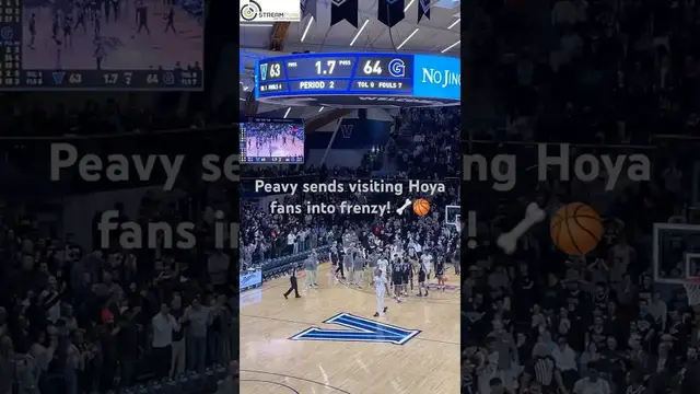 Video thumbnail for Peavy's Buzzer Beater Sends Hoya Fans into a Frenzy!