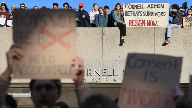 Video thumbnail for Cornell protests grow as faculty prepares rare no-confidence vote