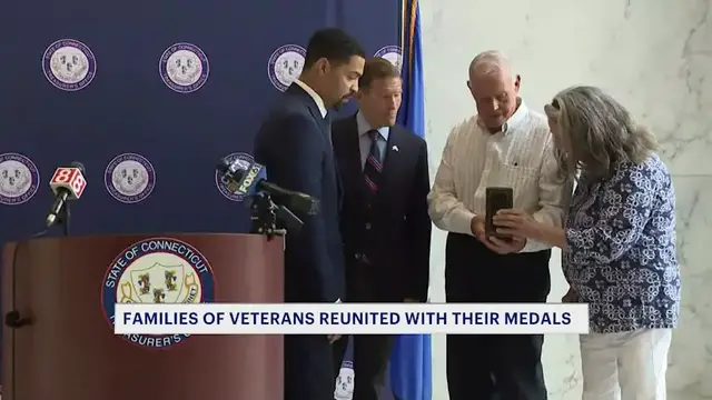 Video thumbnail for Families reunited with their loved ones' military medals during ceremony