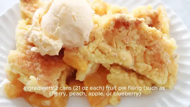 Video thumbnail for 3-Ingredient Cake Mix Cobbler Recipe