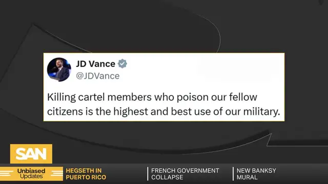 'Video thumbnail for Hegseth visits Puerto Rico as Pentagon considers new cartel missions'