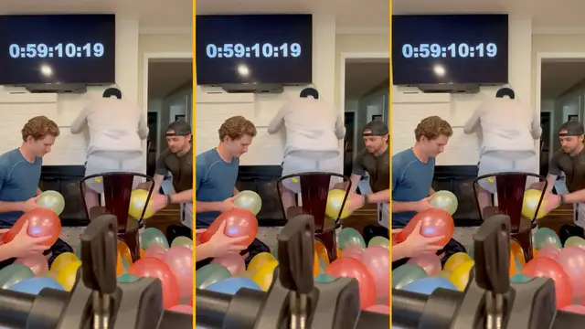 'Video thumbnail for Most balloons burst by sitting in 30 seconds - 52 by Charles Weiler'