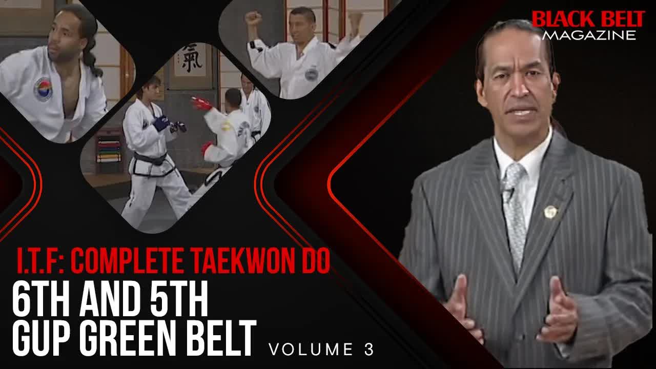 Video thumbnail for blackbelt_magazine: itf taekwon-do green belt: 6th & 5th gup training, forms & sparring