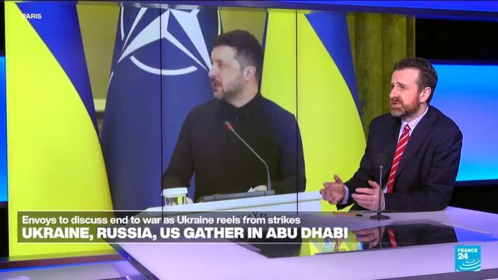 Video thumbnail for Ukraine, Russia and United States gather in Abu Dhabi