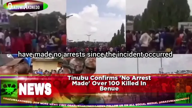 Video thumbnail for Tinubu Confirms 'No Arrest Made' Over 100 Killed In Benue