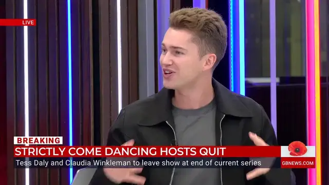'Video thumbnail for Strictly star opens up on GB News after scandal-stricken series loses hosts'