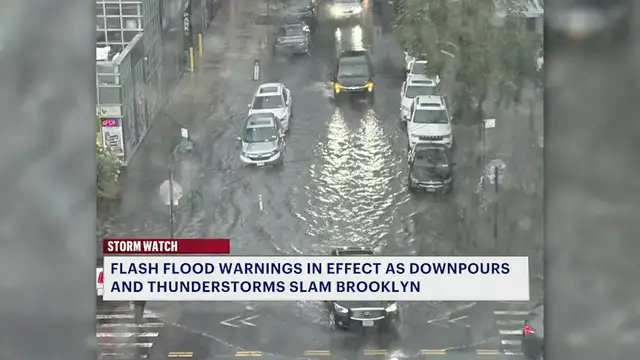Video thumbnail for Severe thunderstorms flood streets, businesses across New York City