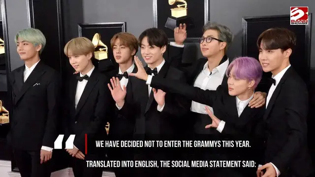 Video thumbnail for BTS shock fans as they pull out of the 2027 Grammy Awards race