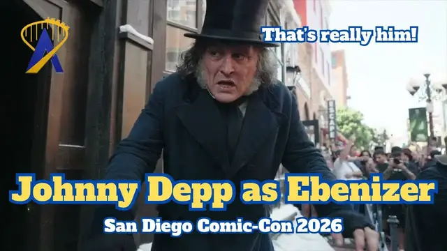 Video thumbnail for Johnny Depp as Ebenzer at SDCC