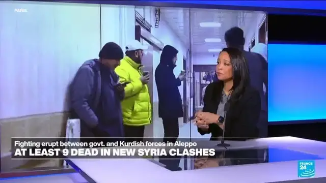 Video thumbnail for Syrian governement and Kurdish forces clash in 'worst fighting' since fall of Assad