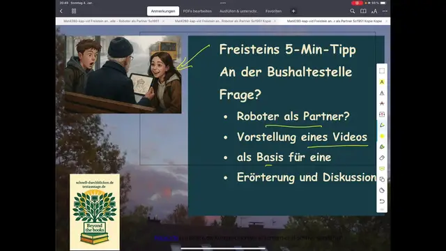 Video thumbnail for Roboter als Partner? Es ist soweit - wir stellen ein Video vor und geben Tipps für die Diskussion
