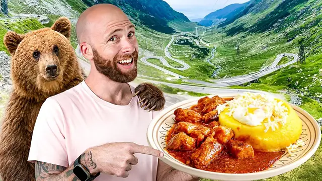 Video thumbnail for Romania's Most Epic Food Road Trip!! Bears & Mountain Eats!!
