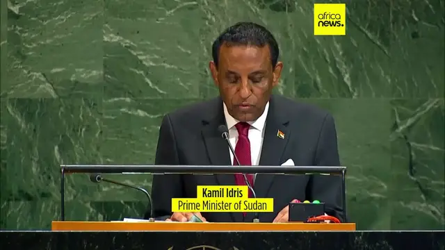 'Video thumbnail for Sudan’s prime minister urges ceasefire roadmap at UNGA'