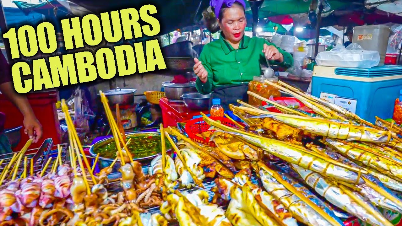 Video thumbnail for 100 Hours in Cambodia PHNOM PENH Street Food, KEP Seafood, SIEM REAP BBQ & More!