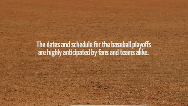 Video thumbnail for When Are The Playoffs For Baseball