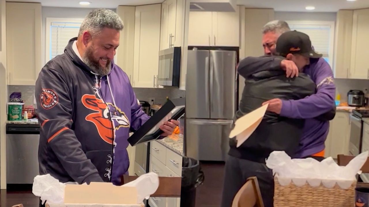 Video thumbnail for Stepdad Bursts Into Tears When Adult Stepson Takes His Last Name For Birthday Gift