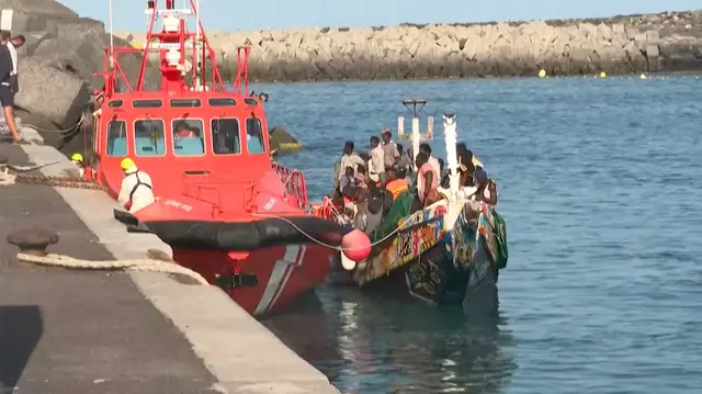 Video thumbnail for Seven migrants die when boat capsizes at Canary Island dock