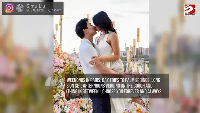 Video thumbnail for Simu Liu ties the knot with fiancée Allison Hsu in France.