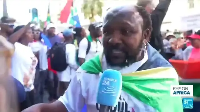 Video thumbnail for Thousands march in South Africa demanding illegal migrants leave