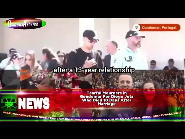 Video thumbnail for Tearful Mourners In Gondomar For Diogo Jota Who Died 10 Days After Marriage