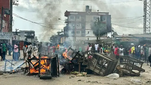 'Video thumbnail for Anger erupts into protests in Cameroon after Paul Biya re-election'