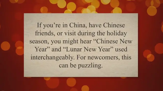 Video thumbnail for Lunar New Year Vs. Chinese New Year Understanding Both Terms