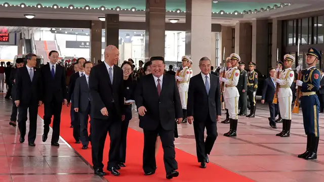 'Video thumbnail for Kim Jong Un arrives in Beijing to attend China’s Victory Day celebrations'