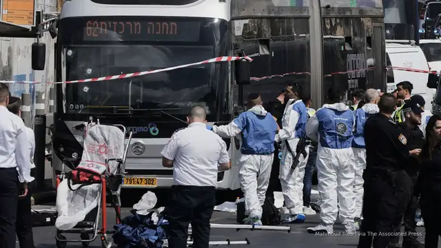 'Video thumbnail for At least 5 dead, a dozen injured in Jerusalem bus stop shooting'