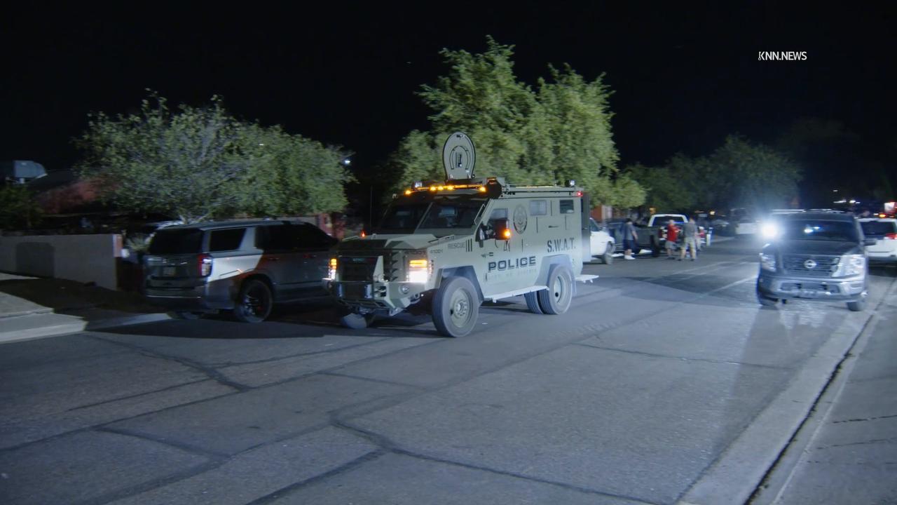 Video thumbnail for US, Phoenix: Buckeye Police SWAT Team Surrounds Avondale Residence.