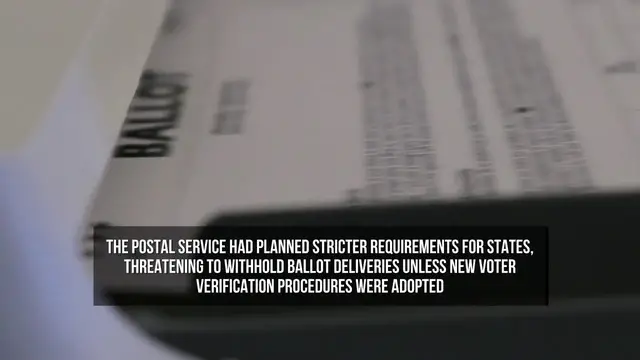 Video thumbnail for Judge Blocks USPS Mail-In Voting Restrictions Before Midterms.