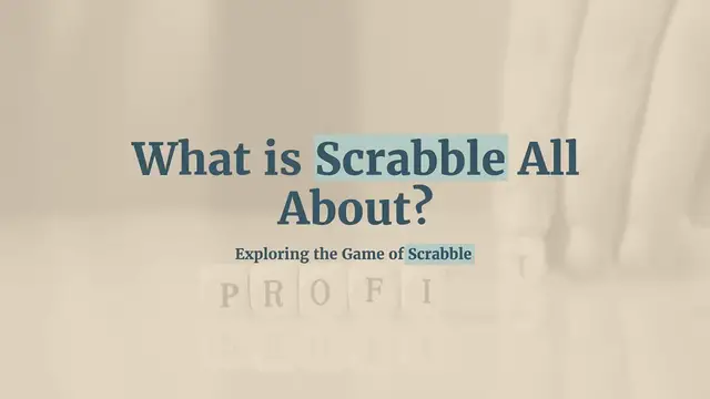 Video thumbnail for What is scrabble game all about