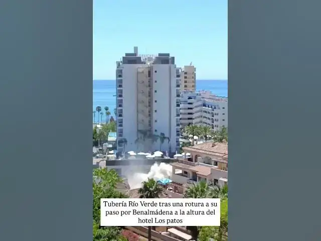 Video thumbnail for Water Pipe Burst Turns Water Brown in Benalmadena