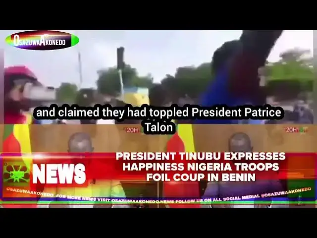 Video thumbnail for President Tinubu Expresses Happiness Nigeria Troops Foil Coup In Benin