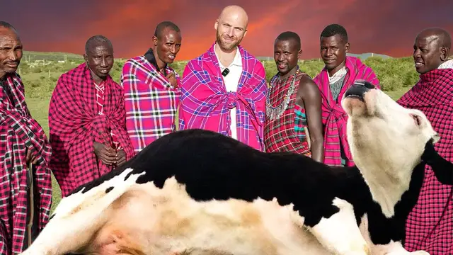 'Video thumbnail for I Ate with the Maasai Tribe in Kenya! Tribal Food in East Africa!'