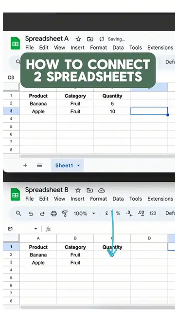 'Video thumbnail for How to connect 2 different spreadsheets so that changes in one spreadsheet are automatically reflected in the other one '