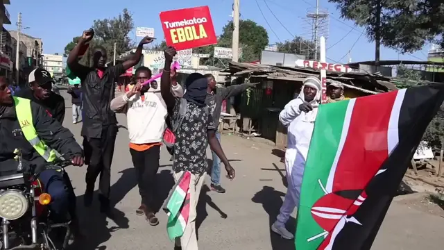 Video thumbnail for Kenya: Protest held in Kenya over planned US Ebola quarantine facility.